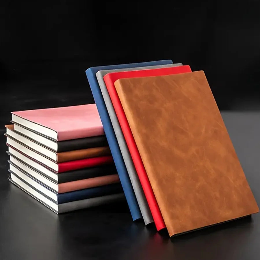 Thickened A5 PU Leather Business Notebook Lined Daily Planner Journal Student Notepad