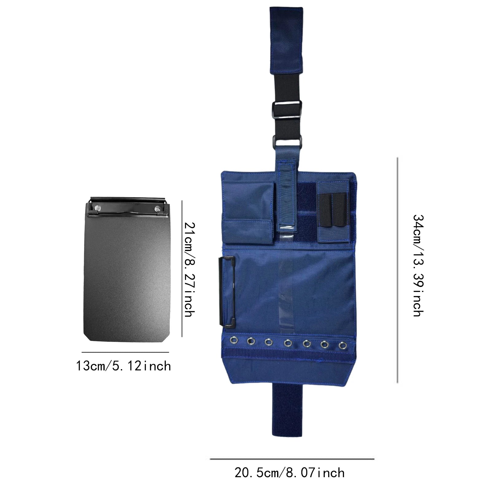 Aviation Pilot Kneeboard Clipboard Black Leg Strap Notepad Holder Flight Writing Board