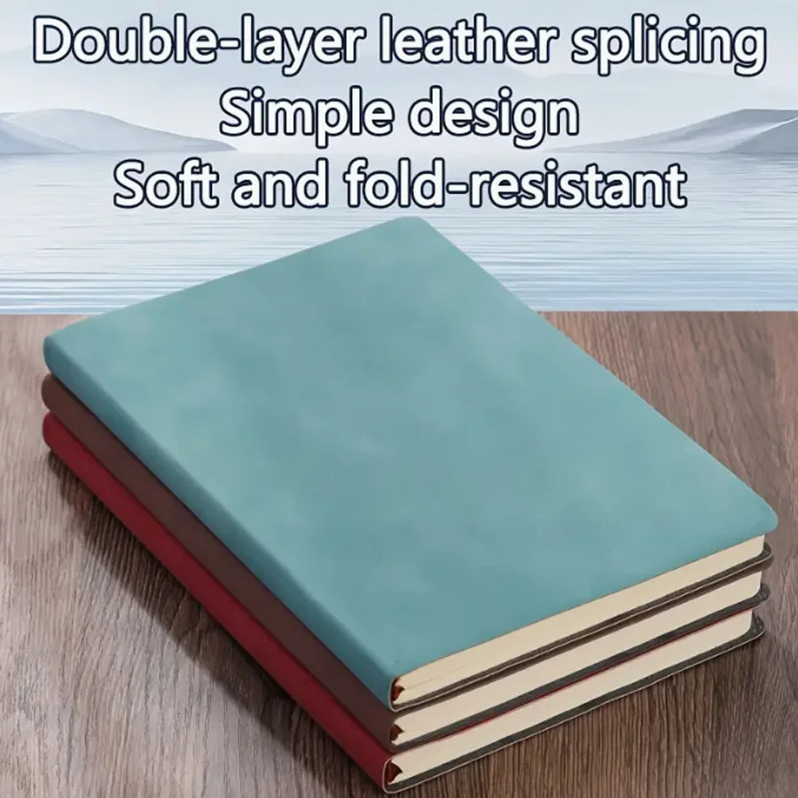 Thickened A5 PU Leather Business Notebook Lined Daily Planner Journal Student Notepad