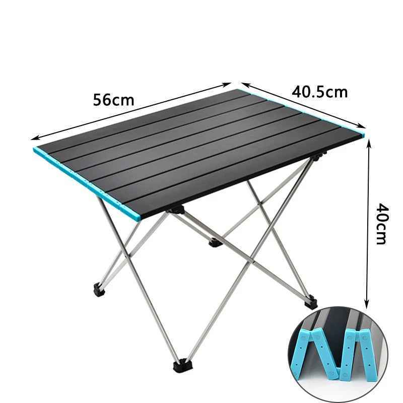 AZULBLANCO Ultralight Folding Camping Table Aluminium Outdoor Picnic BBQ Desk