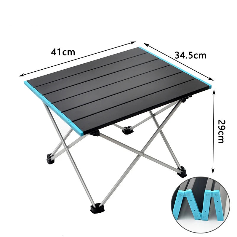 AZULBLANCO Ultralight Folding Camping Table Aluminium Outdoor Picnic BBQ Desk