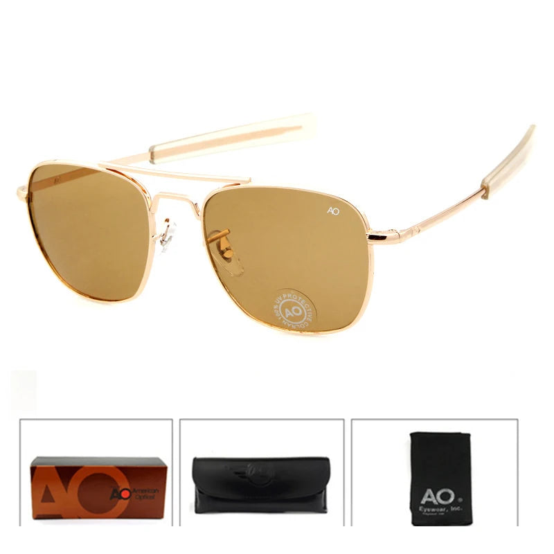 Aviation Sunglasses UV400 Glass Lenses Alloy Frame Pilot Style Driving Sunglasses for Men and Women