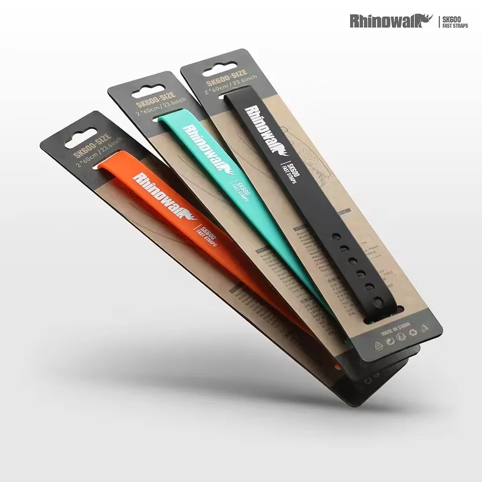 RHINOWALK Reusable Silicone Elastic Strap 60cm Tie Down Luggage Bike Camping