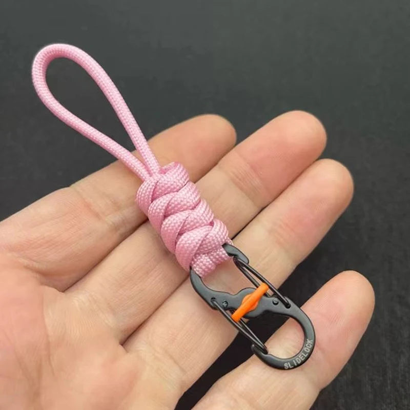 10cm Paracord Anti-Theft 8-Shaped Keychain Lock Portable Outdoor Lanyard Hanging Buckle Ring