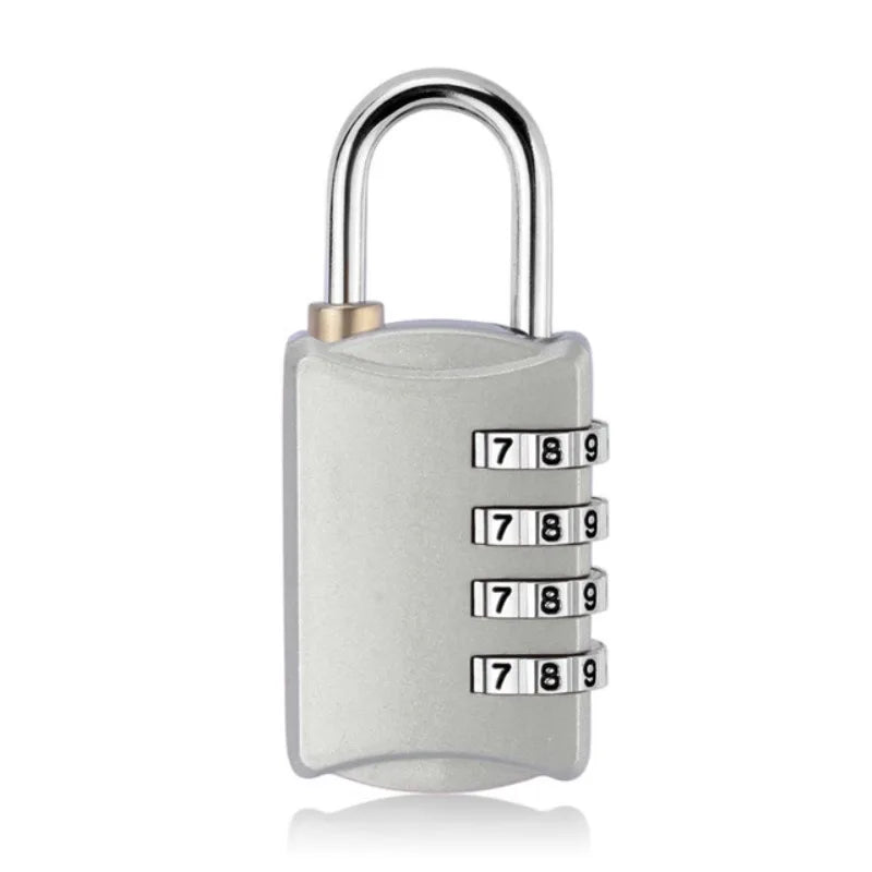 Mini 4 Digit Combination Padlock Resettable Travel Security Lock for Luggage and Gym
