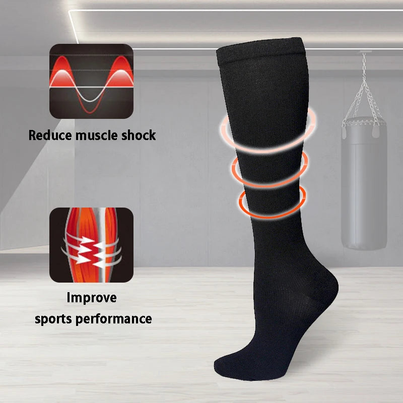 Compression Socks for Travel Flights Sports and Driving Anti Fatigue Support for Women and Men