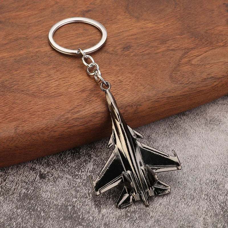 CHYVENEE Combat Aircraft Model Keychain Zinc Alloy Men Car Key Pendant