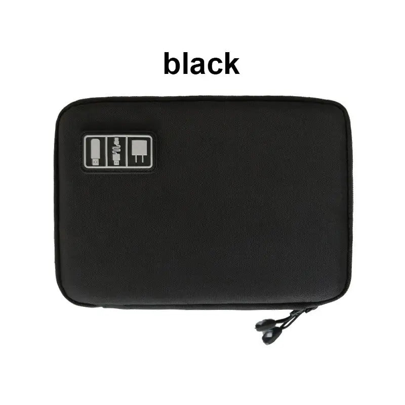 Portable Waterproof Electronic Accessories Storage Bag USB Cable Charger Travel Organiser Case