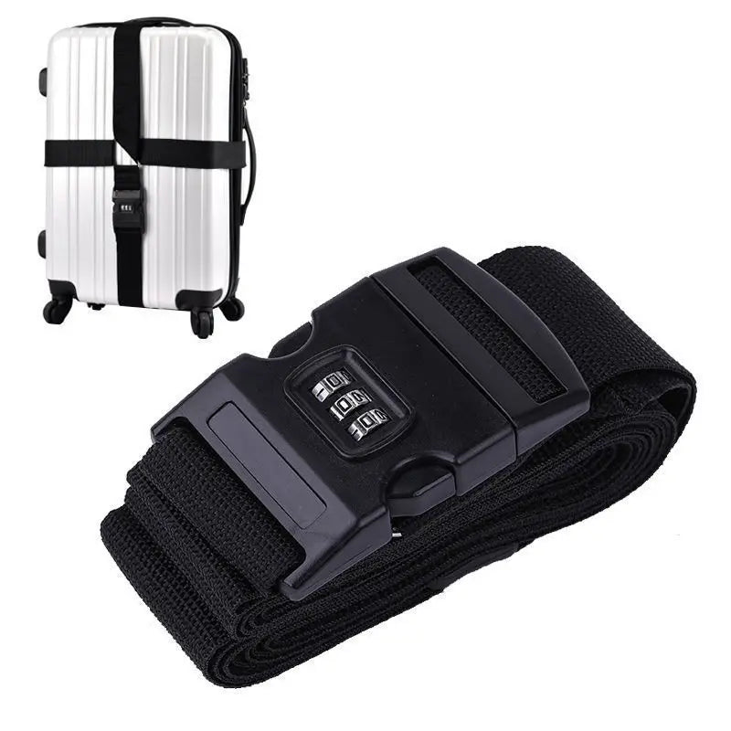 Travel Luggage Belt Strap Adjustable Suitcase Trolley Packing Secure Lock