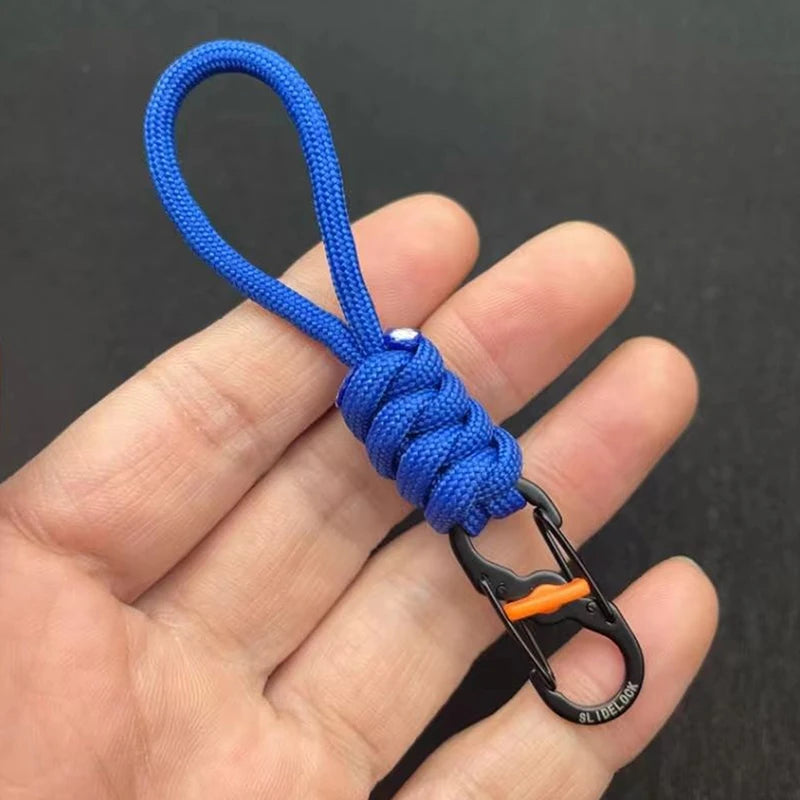 10cm Paracord Anti-Theft 8-Shaped Keychain Lock Portable Outdoor Lanyard Hanging Buckle Ring