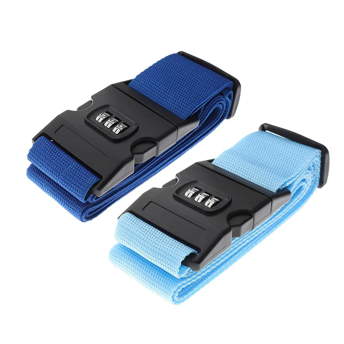 Adjustable Luggage Strap with Combination Lock, Travel Suitcase Safety Belt 2m, Baggage Belt