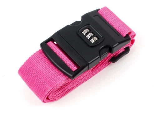 Adjustable Luggage Strap with Combination Lock, Travel Suitcase Safety Belt 2m, Baggage Belt