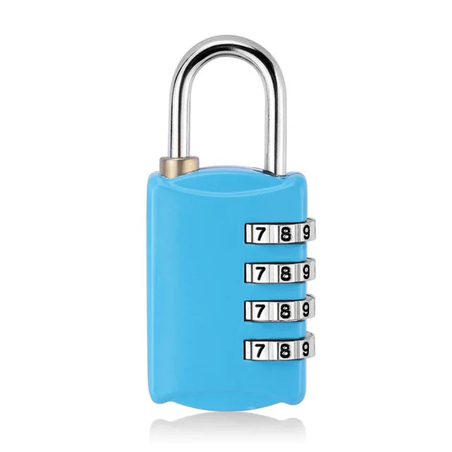 Mini 4 Digit Combination Padlock Resettable Travel Security Lock for Luggage and Gym