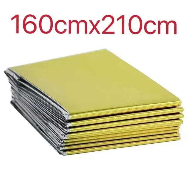 2 Person Emergency Bivy Survival Shelter Mylar Tube Tent Waterproof Thermal Blanket Kit