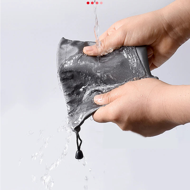 Waterproof Drawstring Storage Pouch 18x24cm Earphone Cable Bag Travel