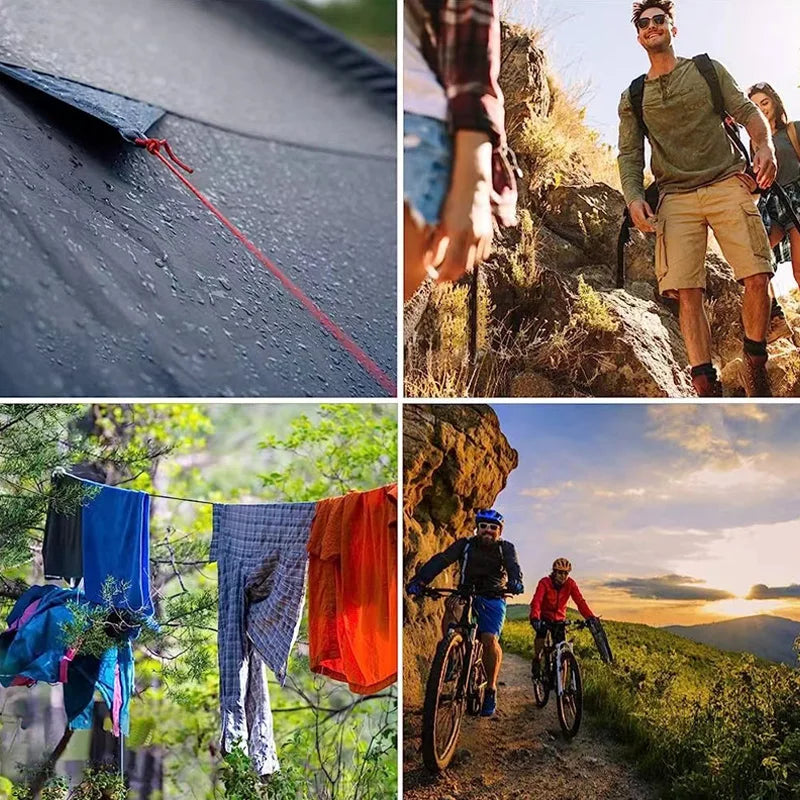 NOBLE EAGLE Reflective 550 Paracord 7 Strand 4mm Tactical Camping Tent Rope DIY Weaving Cord