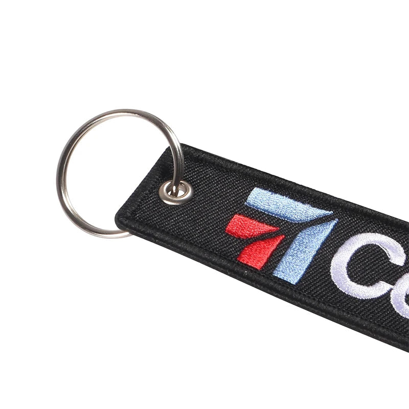Cessna Embroidered Keychain Black Aviation Letter Keyring