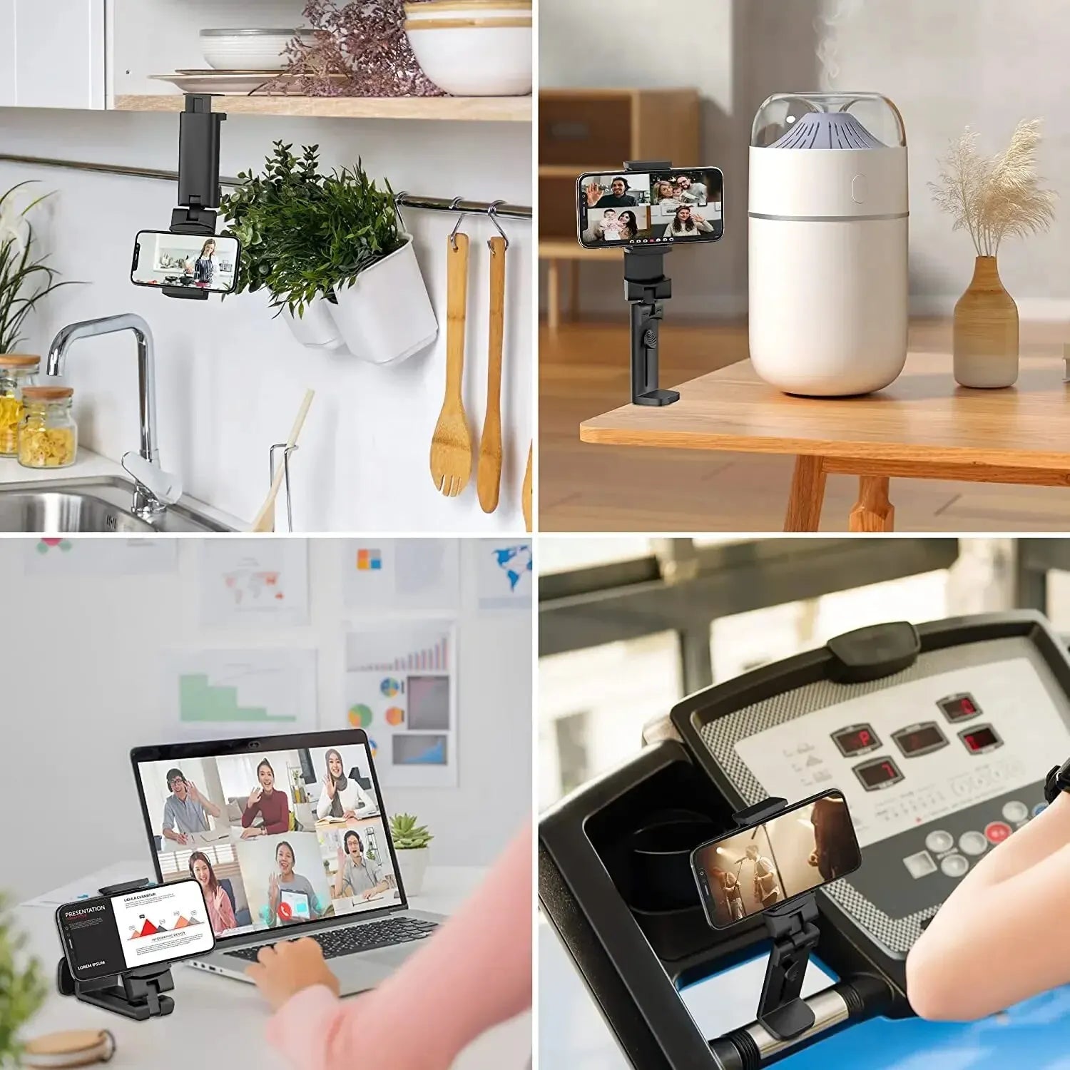 360° Foldable Airplane Phone Holder Stand, Universal Travel Seat Mount for 4.7-6.9 Inch Phone