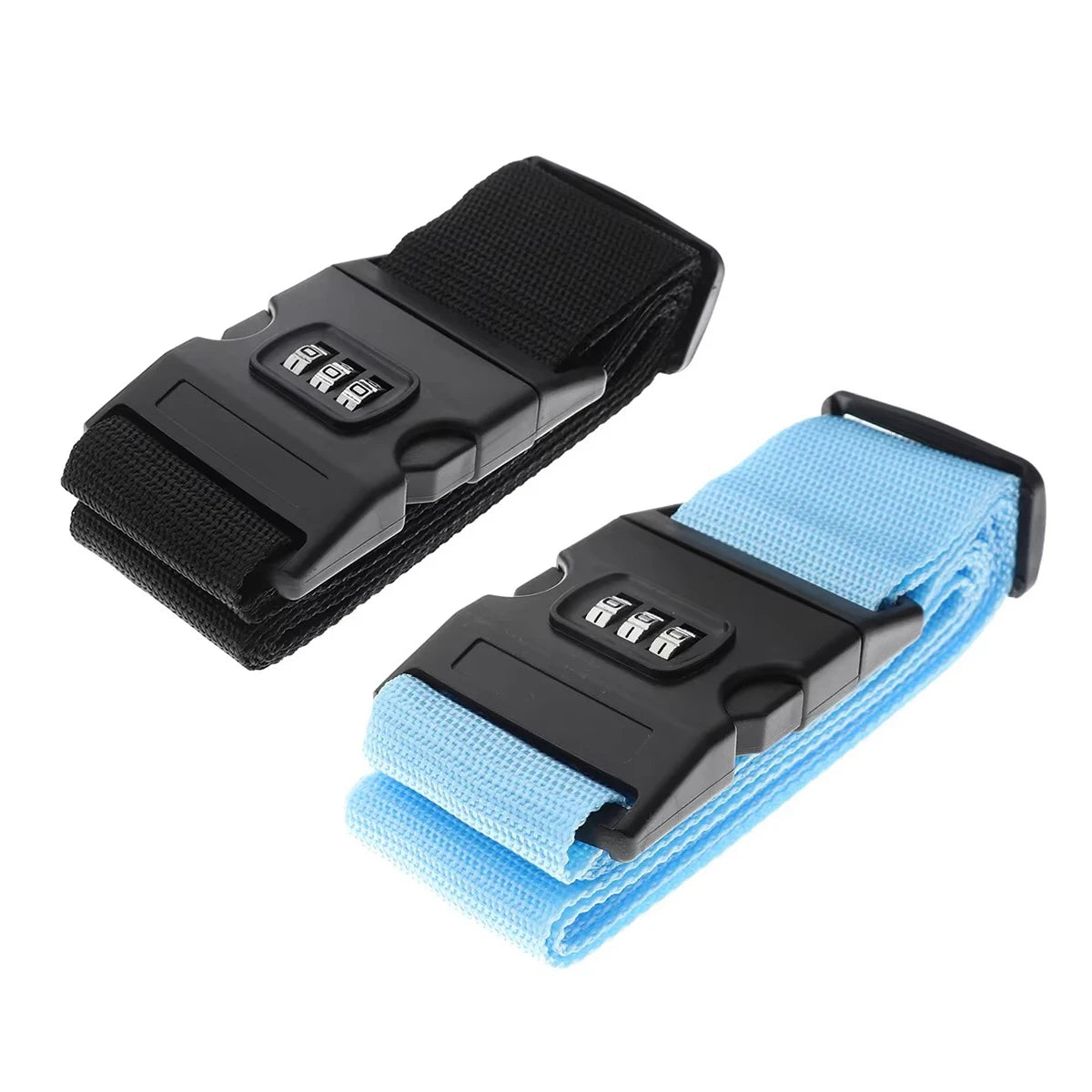 Adjustable Luggage Strap with Combination Lock, Travel Suitcase Safety Belt 2m, Baggage Belt