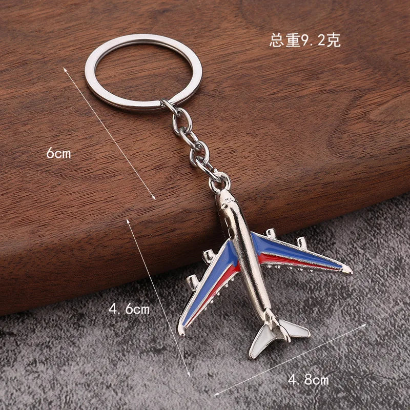 CHYVENEE Metal Civil Aviation Aircraft Key Chain Zinc Alloy Airplane