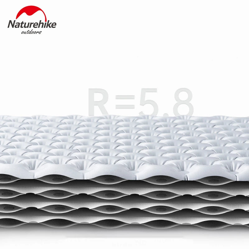 Inflatable Camping Sleeping Mat R Value 5.8 Lightweight Air Mattress Outdoor Hiking Pad Gear