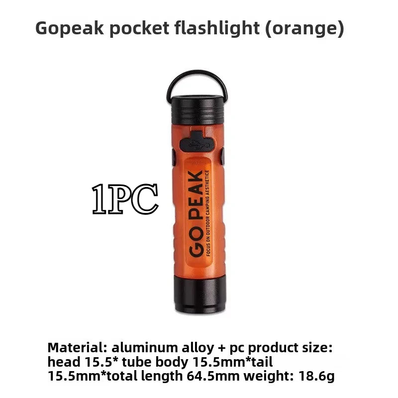 Pocket Mini LED Flashlight with Key Clip Portable Emergency Camping Hiking Outdoor Safety Light Torch