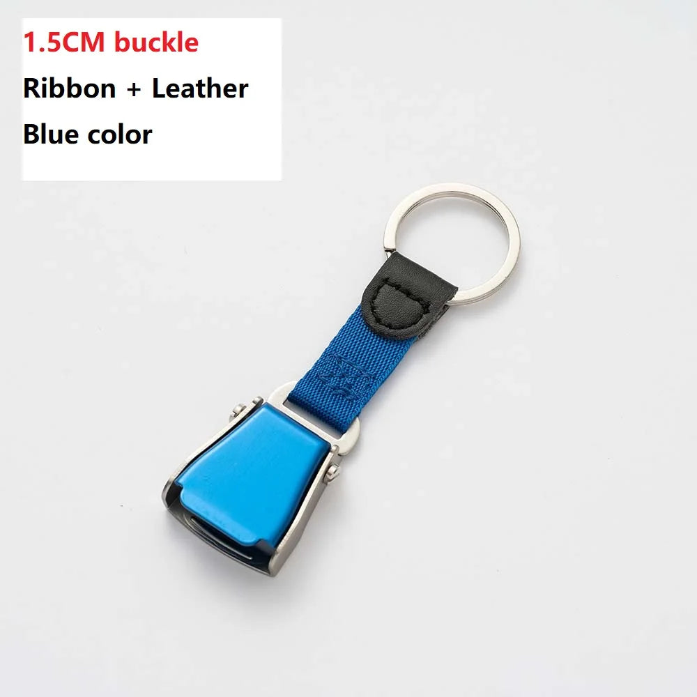 Aviation Seatbelt Buckle Keychain Airplane Flight Ribbon Safety Aircraft Gift Keyring Pendant