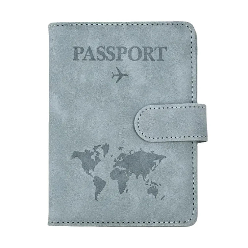 Travel Passport Cover PU Leather Ticket Wallet with Credit Card Holder for Men and Women