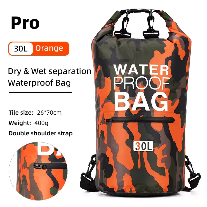 SCIONE Waterproof PVC Dry Bag Backpack 10L 15L 20L 30L