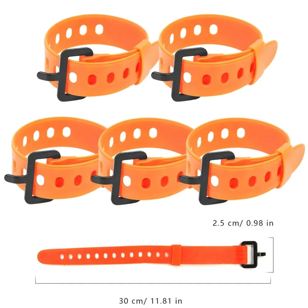 1-10PCS Rubber Tension Strap Cargo Tie Down Belt Luggage Buckle Camping Travel