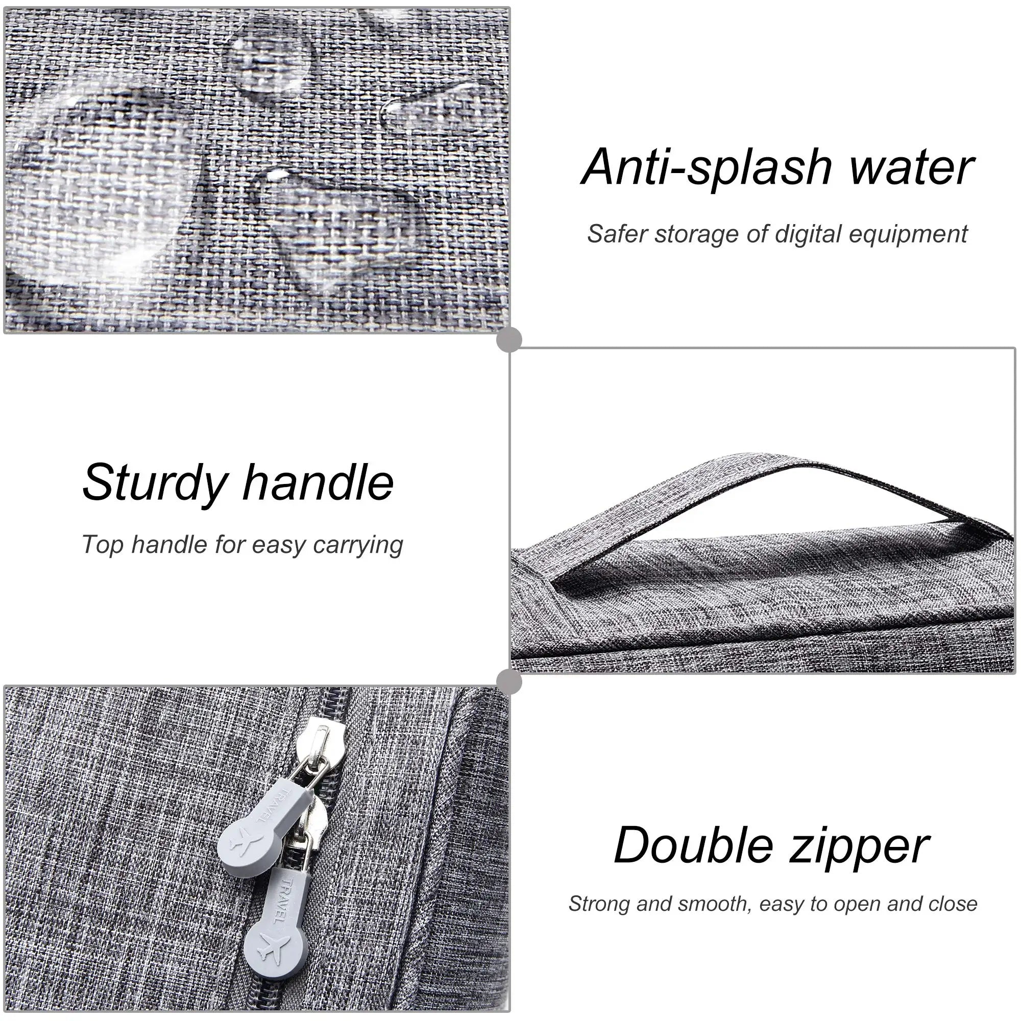 Travel Cable Organiser Bag, Portable Digital Storage Pouch for Gadgets and Electronic Devices