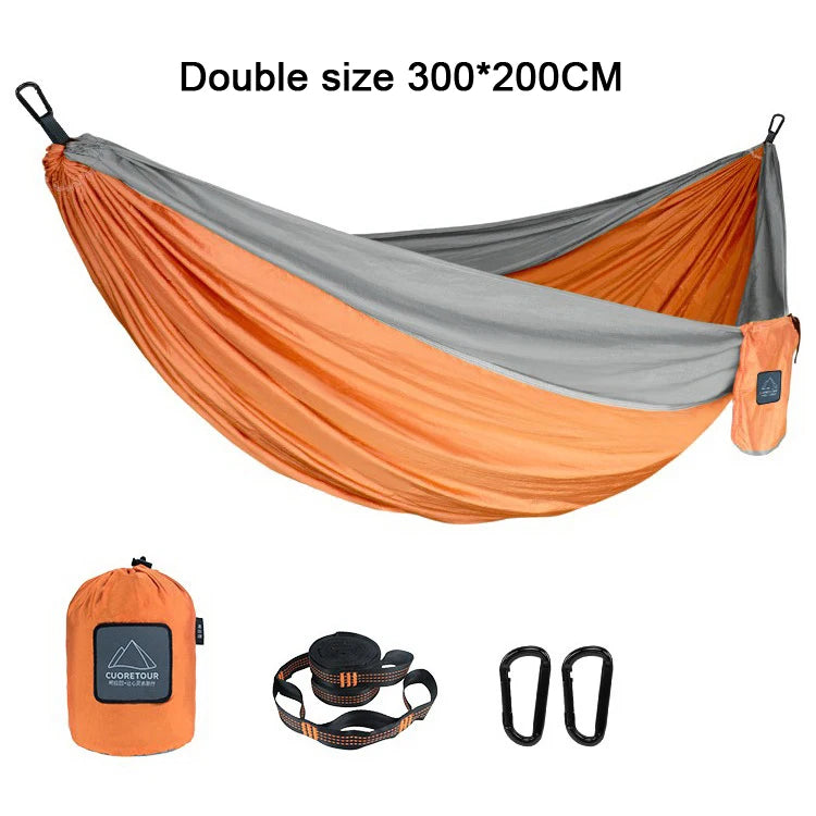 LEAFTOUR Portable Parachute Nylon Camping Hammock Single Double Outdoor Garden