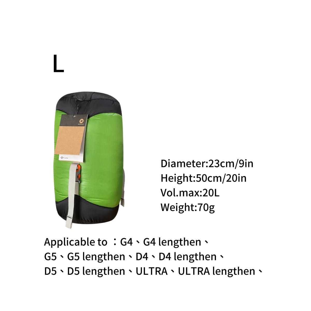 Waterproof Compression Sack Ultralight Nylon Sleeping Bag Storage Stuff Sack Outdoor Camping