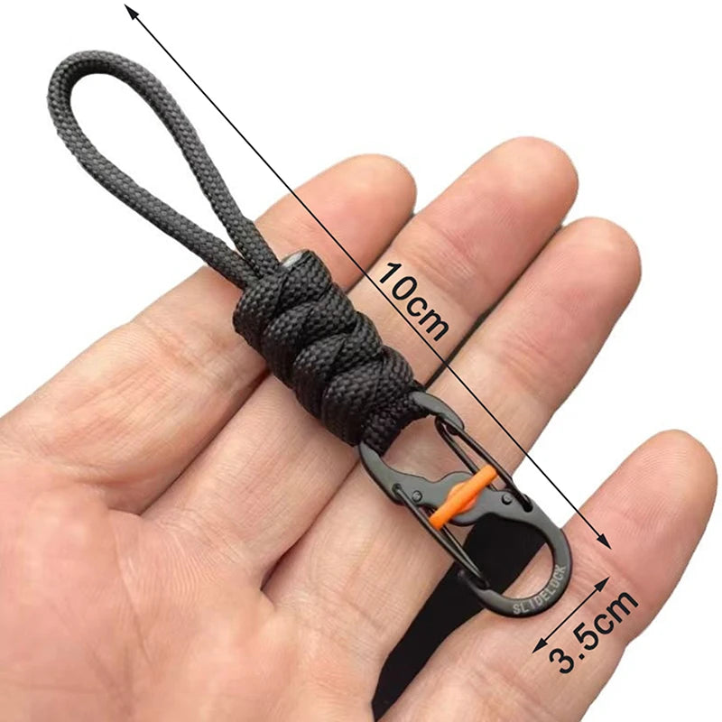10cm Paracord Anti-Theft 8-Shaped Keychain Lock Portable Outdoor Lanyard Hanging Buckle Ring