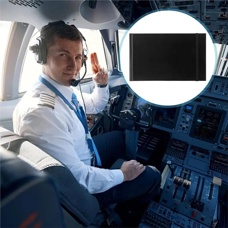 Aviation Pilot Kneeboard Clipboard Set with Chart Plotter Logbook Notepads and Navigation Tools