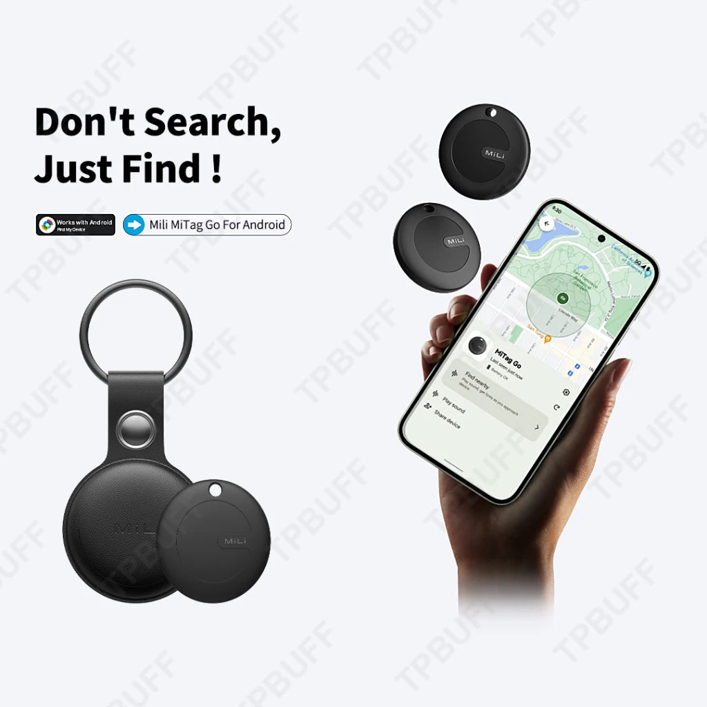 MiLi Bluetooth GPS Tracker, Lost Key Finder for Android Devices, Works With Android Find My device