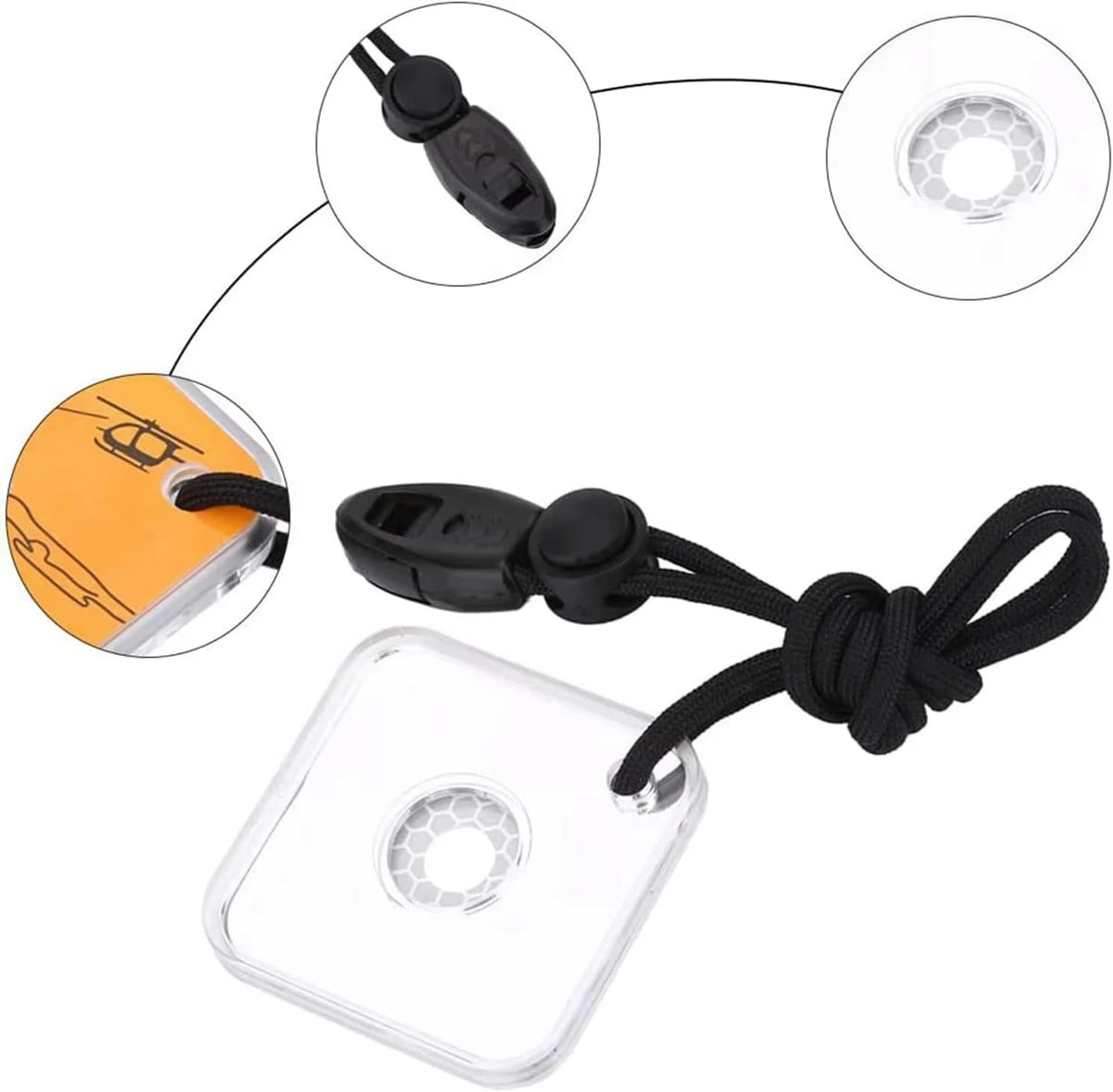 Emergency Signal Mirror Glass Sunlight Reflector SOS Survival Tool for Hiking Camping Marine Rescue