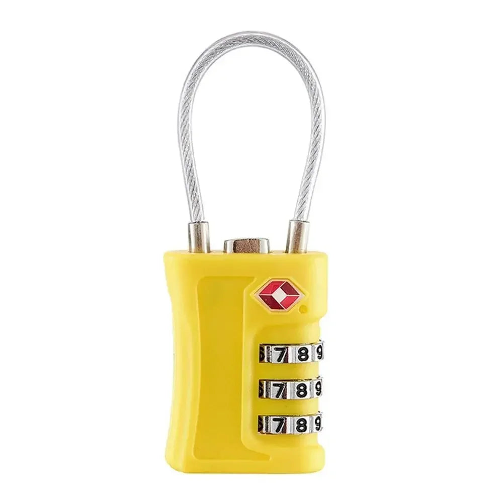 TSA 3 Digit Combination Luggage Lock Colourful Travel Suitcase Padlock Anti Theft Security