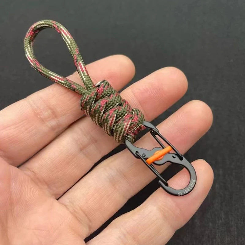 10cm Paracord Anti-Theft 8-Shaped Keychain Lock Portable Outdoor Lanyard Hanging Buckle Ring