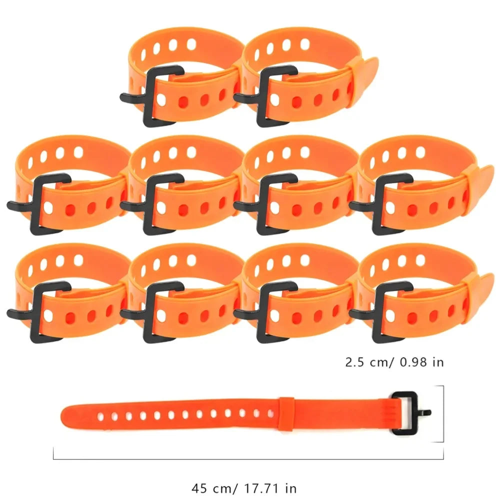 1-10PCS Rubber Tension Strap Cargo Tie Down Belt Luggage Buckle Camping Travel