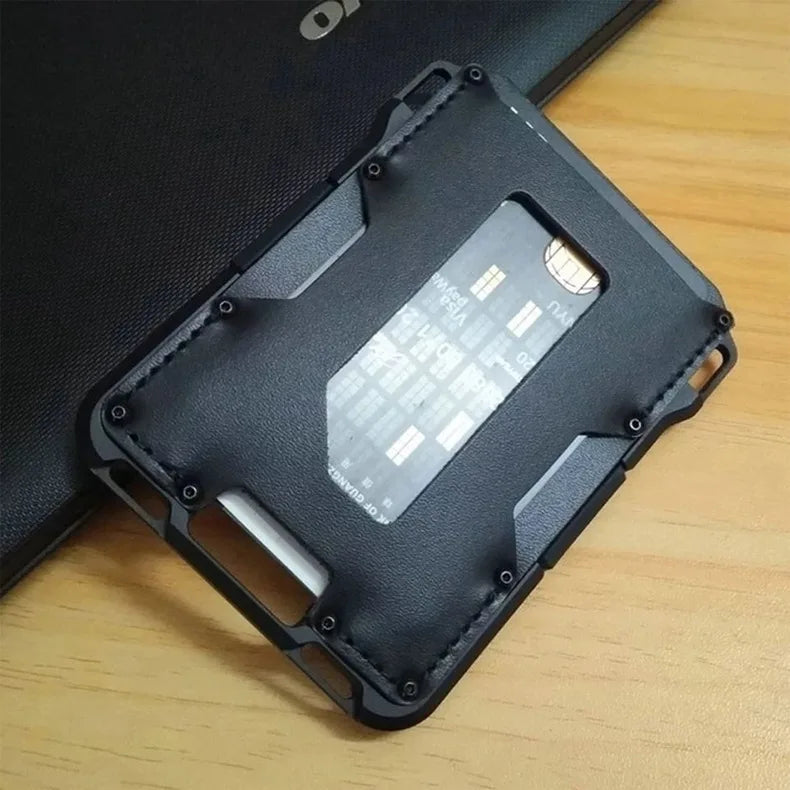 RFID Metal Airtag Wallet Slim Aluminium Card Holder for Apple AirTag Men’s Travel Wallet