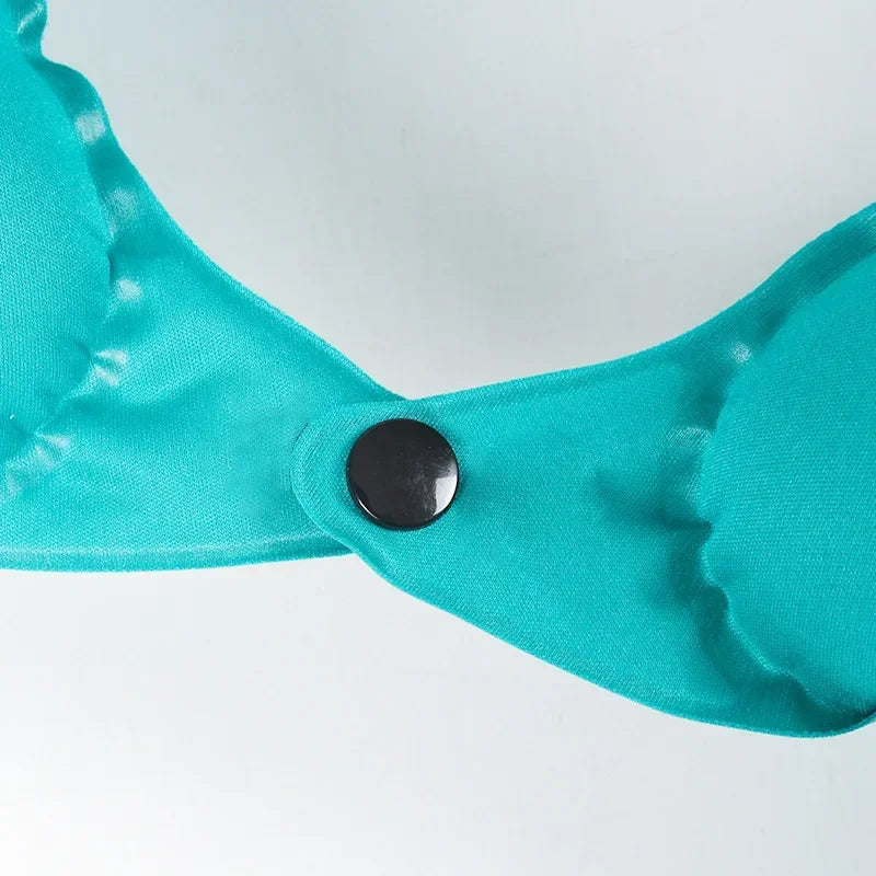 MYSTYBLOOM Inflatable U Shape Neck Travel Pillow Folding Airplane Train Car Headrest