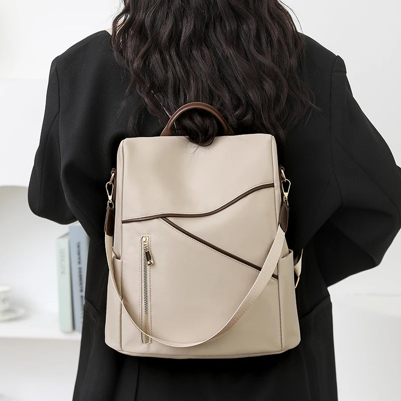 Women’s Anti Theft Nylon Backpack Large Capacity Casual Travel and School Shoulder Bag