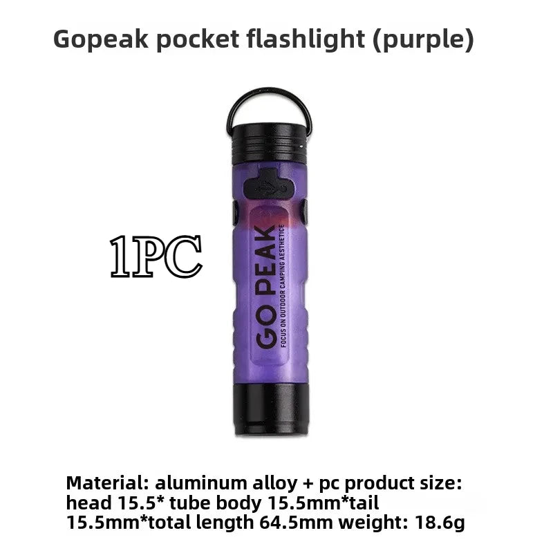 Pocket Mini LED Flashlight with Key Clip Portable Emergency Camping Hiking Outdoor Safety Light Torch