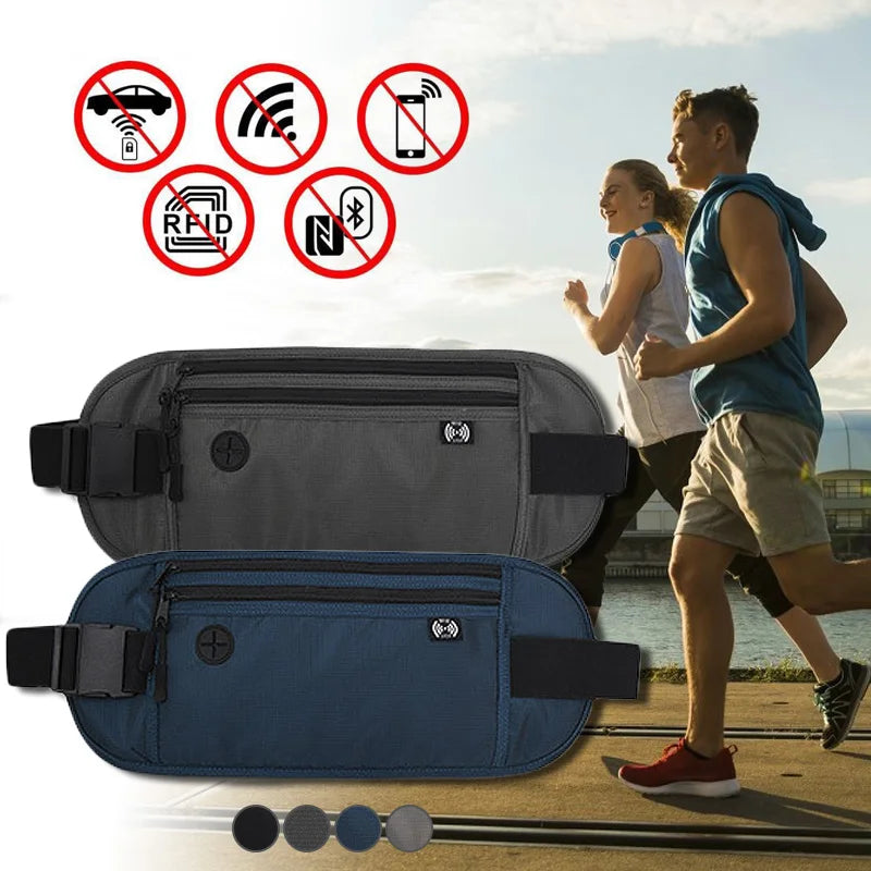 RFID Blocking Waterproof Travel Money Belt Waist Pack