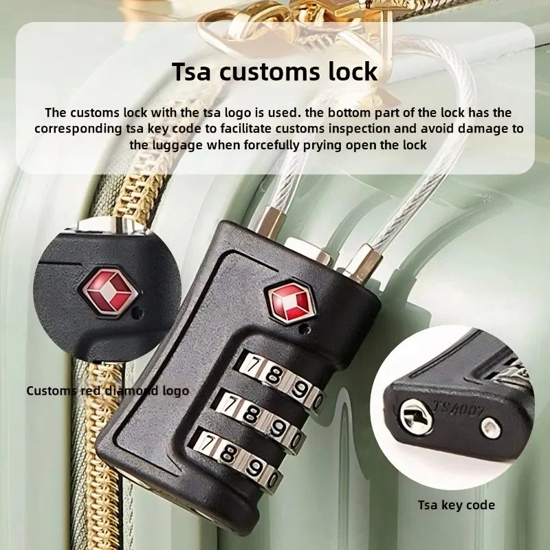 TSA 3 Digit Combination Luggage Lock Colourful Travel Suitcase Padlock Anti Theft Security
