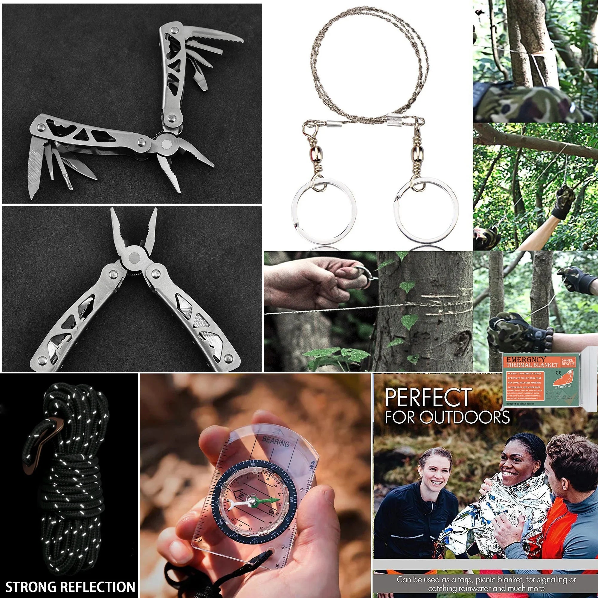 24-in-1 Tactical First Aid Survival Kit Molle EDC Pouch Camping Car Emergency Medical Bag Set