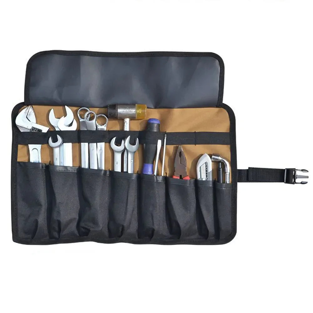 Portable Tool Roll Bag Oxford Cloth Multi Pocket Wrench Storage