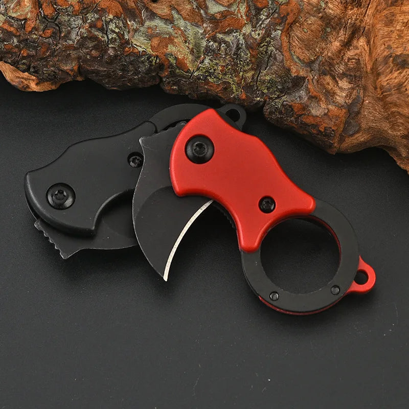 Portable Eagle Claw Folding Knife Keychain Steel Pocket Tool for Outdoor Camping EDC Gear
