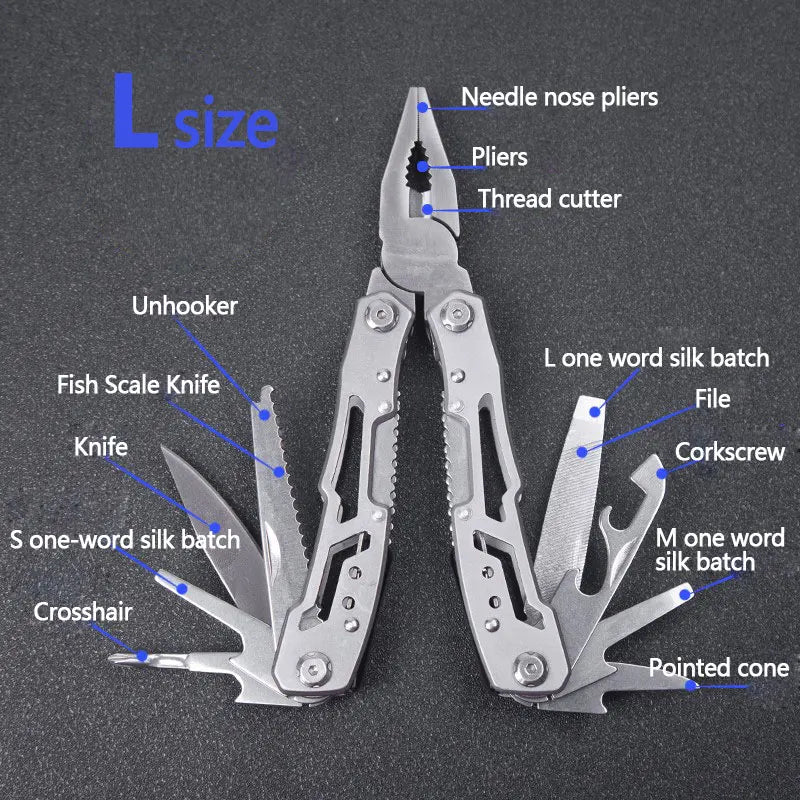 Multifunction Folding Pliers Pocket Knife Stainless Steel Outdoor Camping Survival Multi Tool